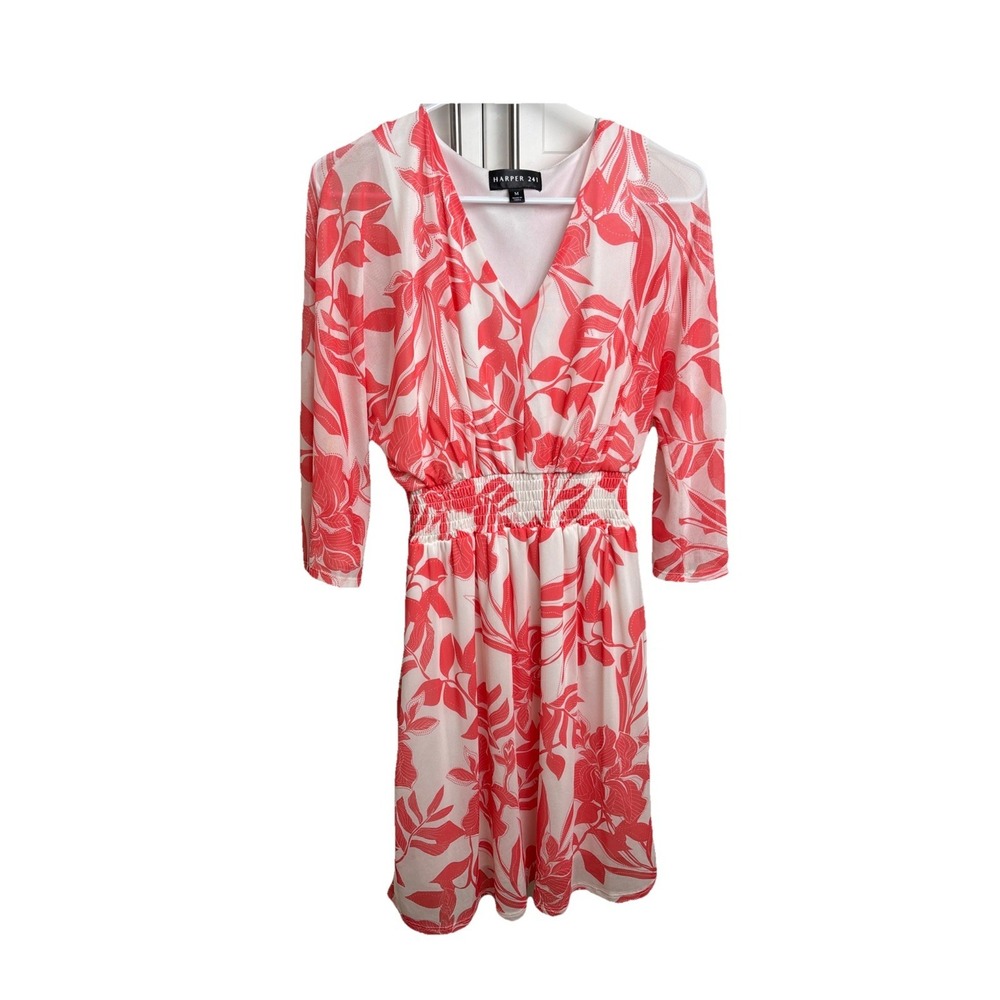 Harper 241 Size Medium Floral Pink/white Dress